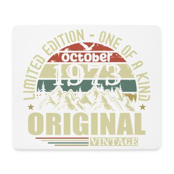 october 1973 - gift for his 52nd birthday october - Mouse Pad (horizontal) - white - Front