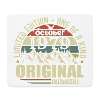 Octobre 1979 - Cadeau 46ème anniversaire Octobre - Tapis de souris (format paysage) - blanc - Devant
