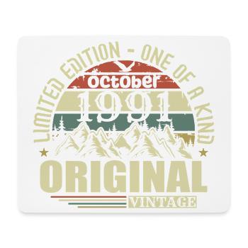 Octobre 1991 - Cadeau 34ème anniversaire Octobre - Tapis de souris (format paysage) - blanc - Devant