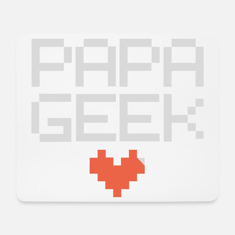 Geek Papa glücklicher Vater Vater Sohn super Vater - Mousepad (Querformat) - Weiß