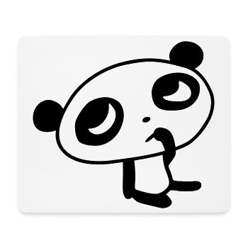 Niedlicher Panda – Kawaii Bär & Bambus Design - Mousepad (Querformat) - Weiß - Vorne