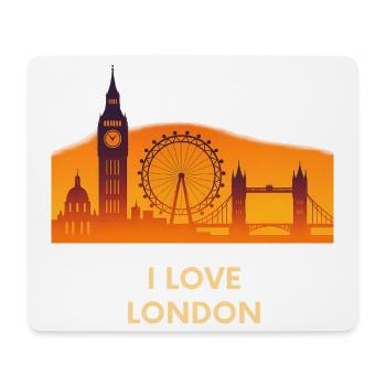 I Love London Skyline Sunset - Mousepad (Querformat) - Weiß - Vorne
