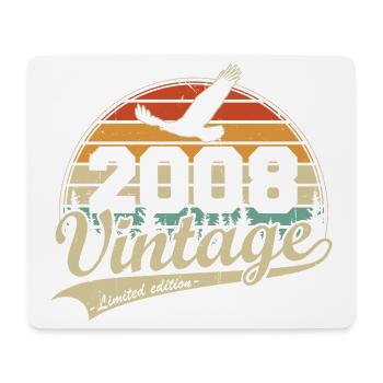 Vintage 2008 Vintage Rétro Cadeau d’anniversaire - Tapis de souris (format paysage) - blanc - Devant