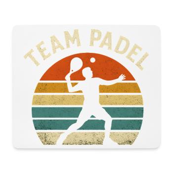 Retro Sunset Padel Team - Mouse Pad (horizontal) - white - Front