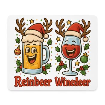 Reinbeer Winedeer Bière de Noël Vin - Tapis de souris (format paysage) - blanc - Devant