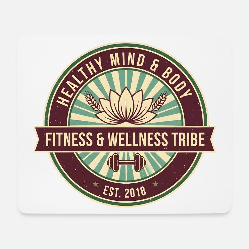 Fitness Wellness Tribe - Mousepad (Querformat) - Weiß