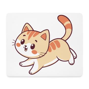 Happy Kitten Illustration - Mouse Pad (horizontal) - white - Front