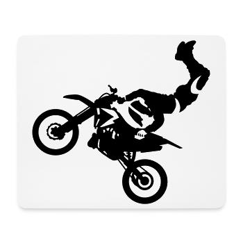 Motocross - Tapis de souris (format paysage) - blanc - Devant