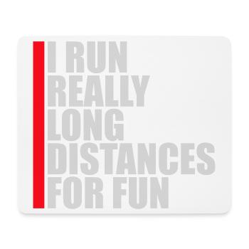 Je cours de très longues distances pour un marathon amusant - Tapis de souris (format paysage) - blanc - Devant