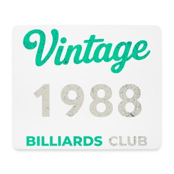 Vintage 1988 – Billiards Club Retro Geburtsjahr - Mousepad (Querformat) - Weiß - Vorne