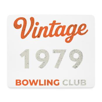 Vintage 1979 – Bowling Club Retro Geburtsjahr - Mousepad (Querformat) - Weiß - Vorne