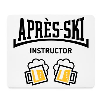 Après-Ski Instructor (Bier Apres Ski Konkav POS3C) - Mousepad (Querformat) - Weiß - Vorne