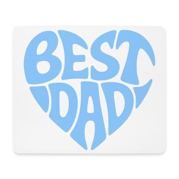 Best Dad Heart Design - Mouse Pad (horizontal) - white - Front