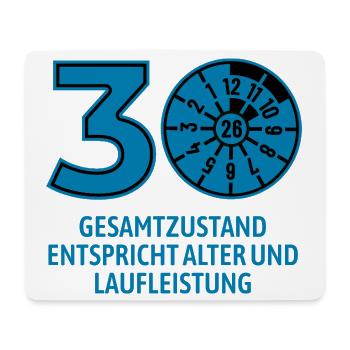 HU Januar 2026 - 30 Jahre - Geburtstag Geschenk - Mousepad (Querformat) - Weiß - Vorne