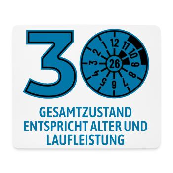 HU Februar 2026 - 30 Jahre - Geburtstag Geschenk - Mousepad (Querformat) - Weiß - Vorne