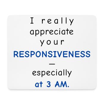 Baby Performance Review – Responsiveness - Mouse Pad (horizontal) - white - Front