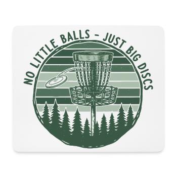 Pas de petites balles, juste de gros disques, drôle de disc golf - Tapis de souris (format paysage) - blanc - Devant