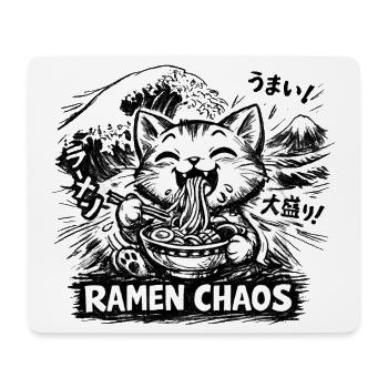 Ramen Nouilles, Amoureux des Chats, Kats Kawaii Rétro - Tapis de souris (format paysage) - blanc - Devant