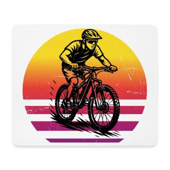 Iconic mountain bike motif - Mouse Pad (horizontal) - white - Front
