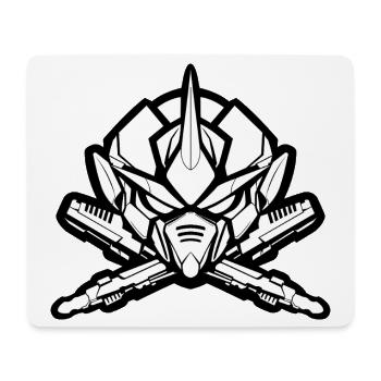 One Bulky Mech - Logo Head v2 - Mouse Pad (horizontal) - white - Front