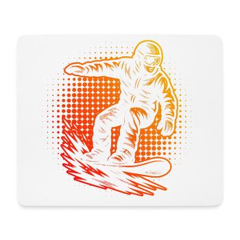 Direkte Snowboard Aussage - Mousepad (Querformat) - Weiß - Vorne