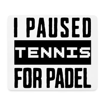 Tennis & Padel Hoodie, Shirt for Fans and Players - Mouse Pad (horizontal) - white - Front