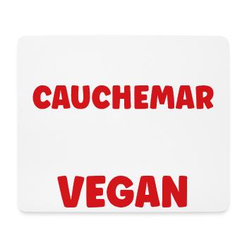 Vegan - Tapis de souris (format paysage) - blanc - Devant