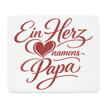 Ein Herz namens Papa – Vatertag Geschenk - Mousepad (Querformat) - Weiß - Vorne