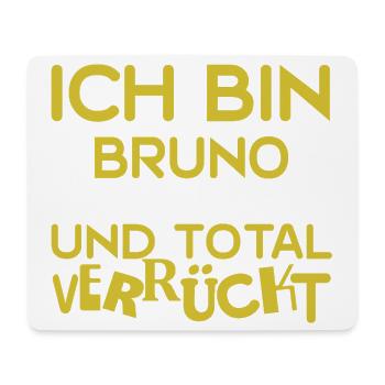 Vorname Bruno - Mousepad (Querformat) - Weiß - Vorne