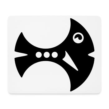 Illustration du poisson faucille Poisson fantastique - Tapis de souris (format paysage) - blanc - Devant