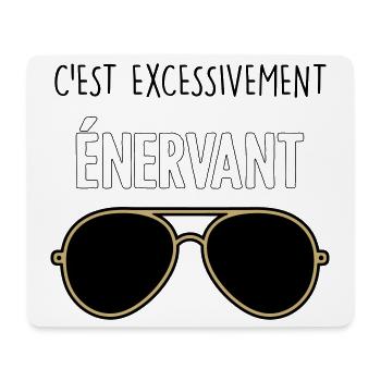 C'est Excessivement Énervant : Lunettes Aviateur - Tapis de souris (format paysage) - blanc - Devant