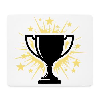 Étoiles du trophée vainqueur de la coupe - Tapis de souris (format paysage) - blanc - Devant