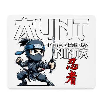 Tante de l’anniversaire Anniversaire Ninja Drôle - Tapis de souris (format paysage) - blanc - Devant