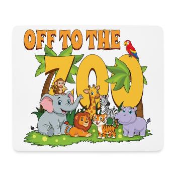 Ab zum Zoo Tiere Zoo Party Dschungel Zoo - Mousepad (Querformat) - Weiß - Vorne