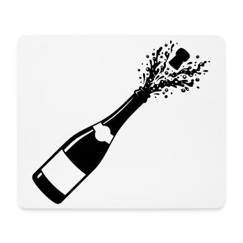Sparkling Bottle Pop Silhouette - Mouse Pad (horizontal) - white - Front