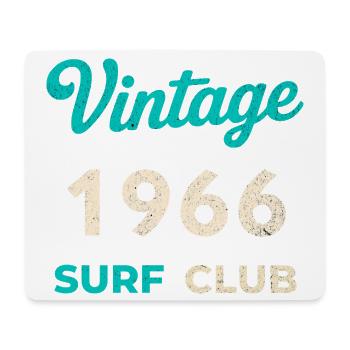 Cadeau vintage de l’année de naissance rétro du Surf Club 1966 - Tapis de souris (format paysage) - blanc - Devant