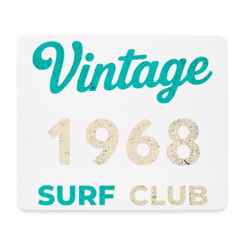 Cadeau vintage de l’année de naissance rétro du Surf Club de 1968 - Tapis de souris (format paysage) - blanc - Devant