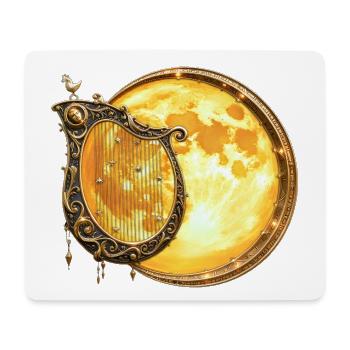 Golden Lunar Harp - Mouse Pad (horizontal) - white - Front