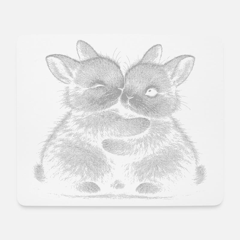 pygmy rabbit - Mouse Pad (horizontal) - white