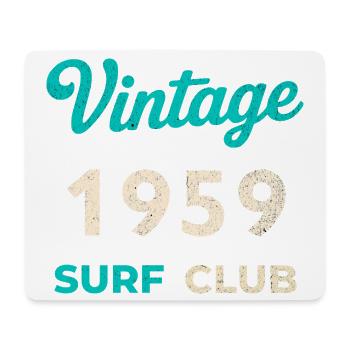 Vintage 1959 Surf Club Retro Geburtsjahr Geschenk - Mousepad (Querformat) - Weiß - Vorne