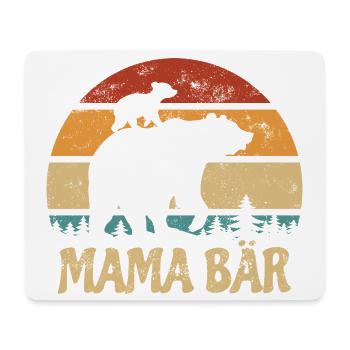Mama Bär - Muttertag - Vintage Geschenk - Mousepad (Querformat) - Weiß - Vorne