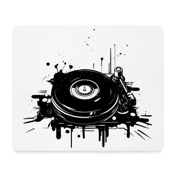 DJ Vinyl Record - Mouse Pad (horizontal) - white - Front