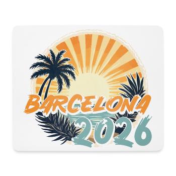 Barcelona 2026 - Mousepad (Querformat) - Weiß - Vorne