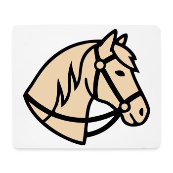 Pony Kopf Pferd Züchter Logo - Mousepad (Querformat) - Weiß - Vorne