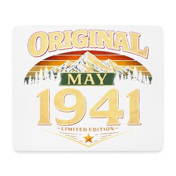 Cadeau du 85e anniversaire Original mai 1941 - Tapis de souris (format paysage) - blanc - Devant