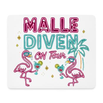 Malle Divas On Tour Women's Flamingo Mallorca Party - Mouse Pad (horizontal) - white - Front