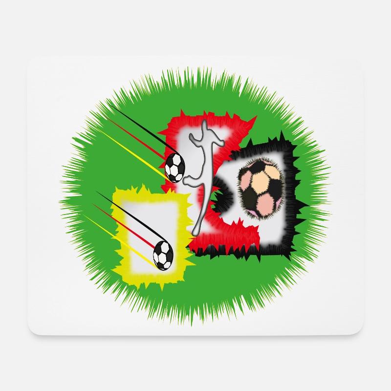 Kinetische Fußball-Explosion - Mousepad (Querformat) - Weiß