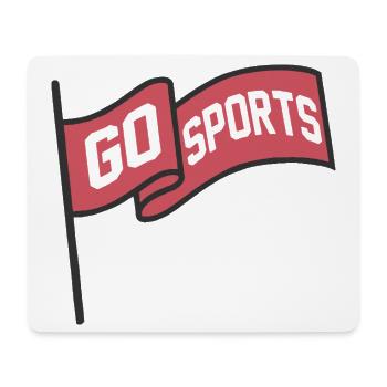 Go Sports Flag Emblem - Mousepad (Querformat) - Weiß - Vorne