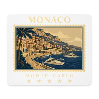 Monaco Monte-Carlo Vintage Reisemarke - Mousepad (Querformat) - Weiß - Vorne