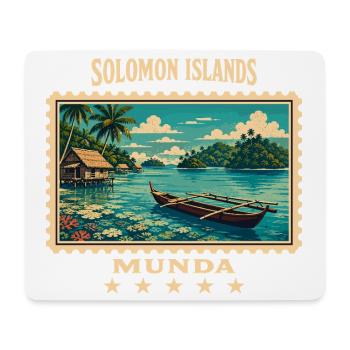 Solomon Islands Munda Vintage Travel Brand - Mouse Pad (horizontal) - white - Front